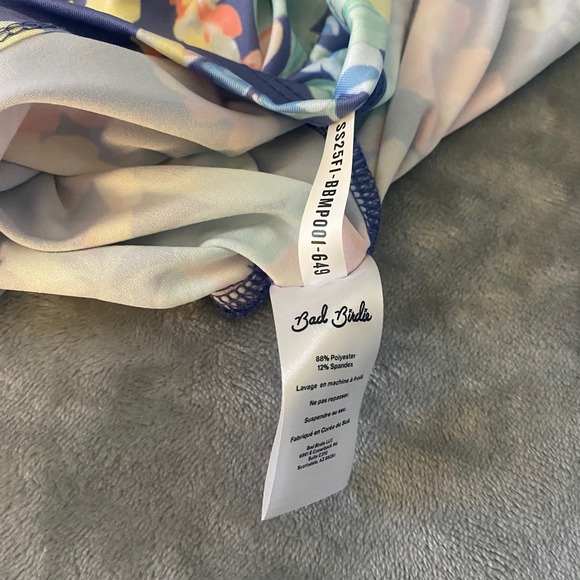 Bad Birdie Mens L Lei'd Polo Shirt Floral Aloha Golf Performance UPF 50 NWT - Picture 9 of 11